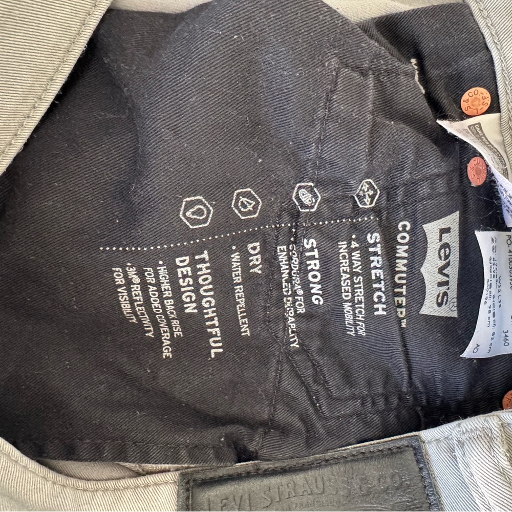 Levi's Dark Gray Commuter Pants - Picture 2 of 6